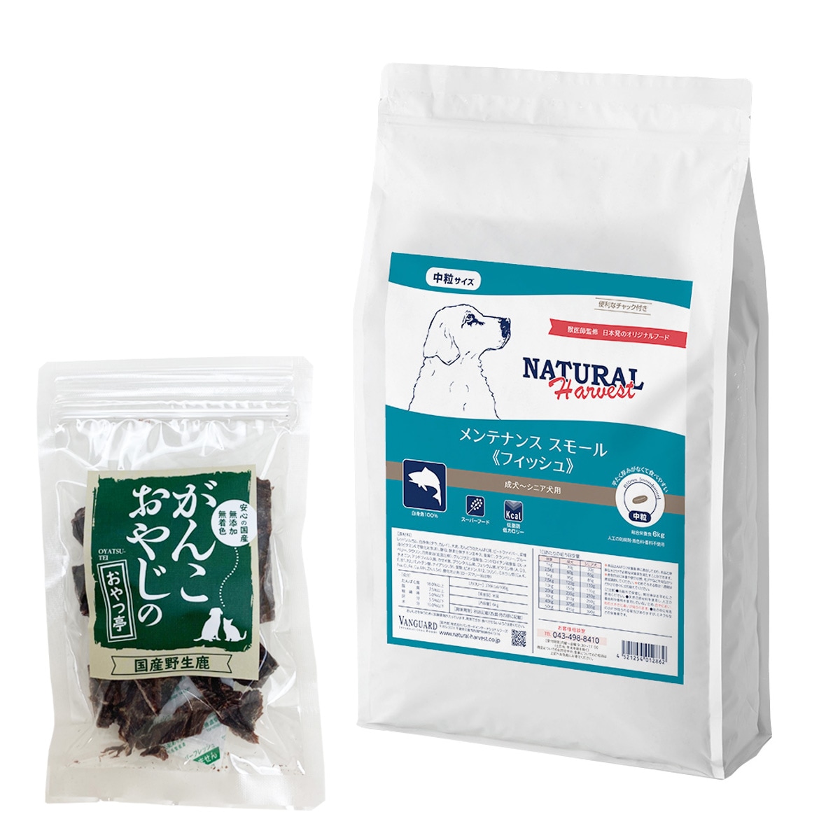 メンテナンススモール フィッシュ 6kg【国産鹿肉ジャーキー20g付き】