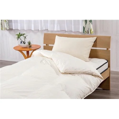 【冬物SALE】【在庫限り】[シングル] ホワイトダックダウン羽毛布団(ダウン70%使用) アイボリー