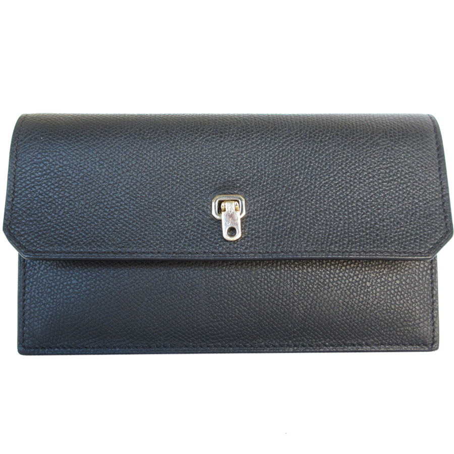 ヴァレクストラ Valextra 長財布 レザー ブラック ユニセックス k0036m