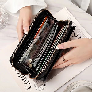 調したい財布 レディース財布大容量ロングタイプ韓国ジップアップ長財布カードケース小銭入れ二つ折り財布ミニ財布