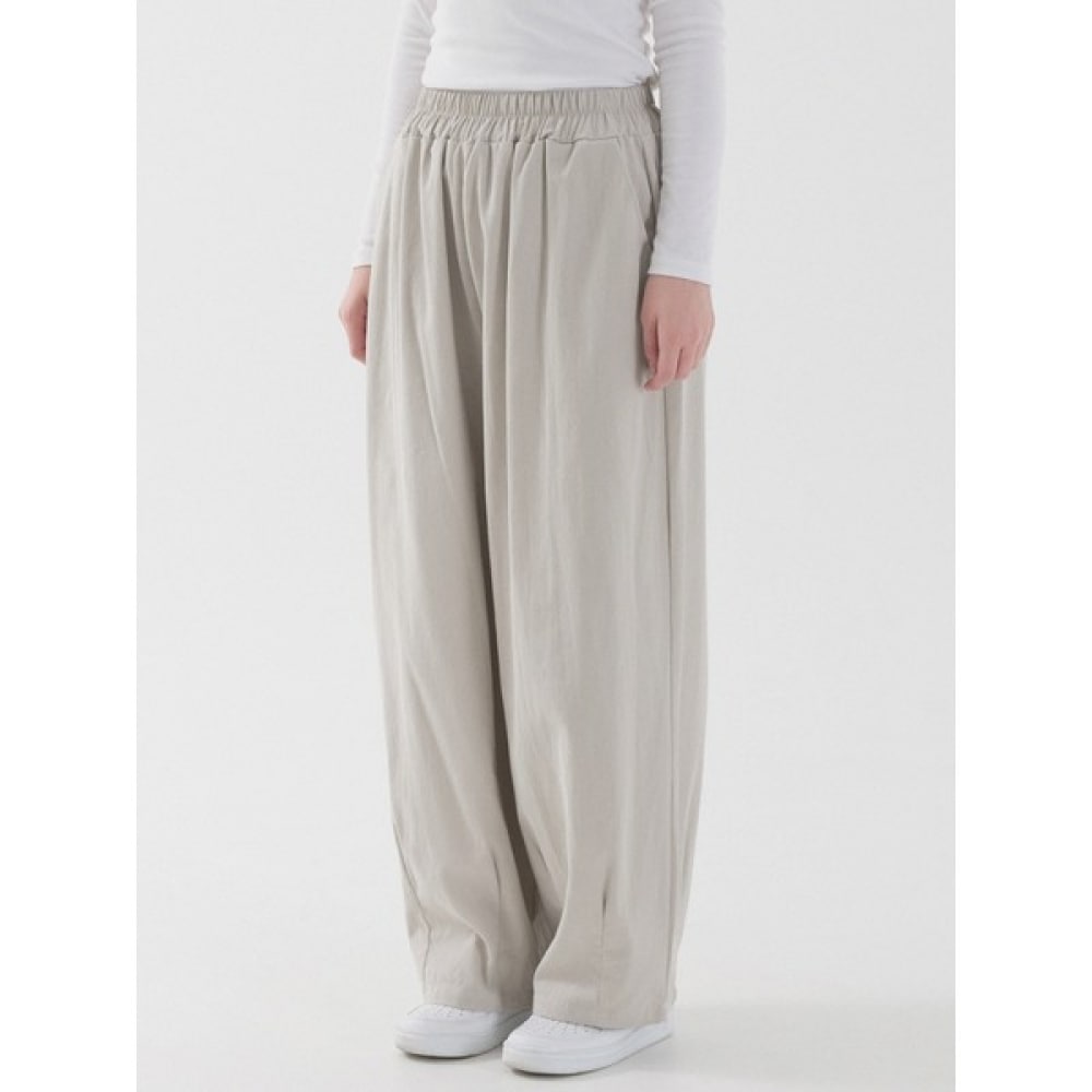 (Pianer) ウォッシュコットンバルーンパンツ (ライトベージュ)