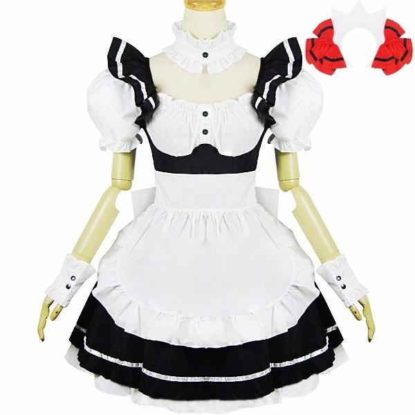 【今だけ！爆売れ商品！】メイド服 時崎狂三 コスプレ衣装 デートアライブ メイド コスプレ フリル レディース ワンピース エプロン 可愛い かわいい LOLITA