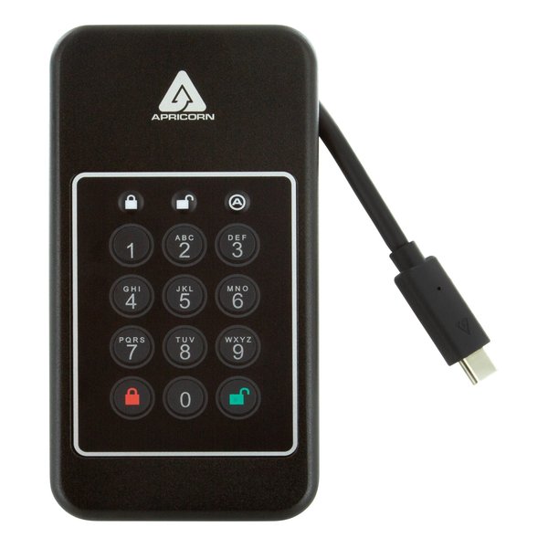 Aegis NVX - NVMe SSD USB 3.2 Type-C ANVX-1TB 暗証番号ストレージ ANVX-1TB