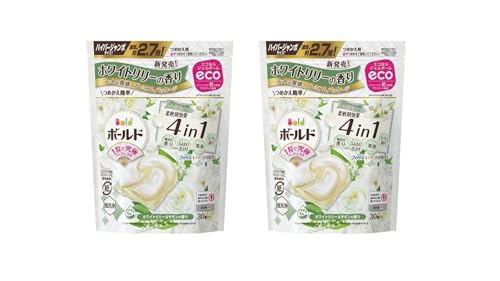 【2袋セット】ボールド ジェルボール4D ホワイトリリー&サボンの香り ハイパージャンボ 30個入り 詰め替え