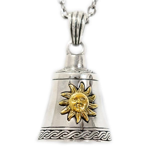 ベル 鈴 太陽 サン エンジェル 天使 ペガサス メンズ ペンダント ネックレス