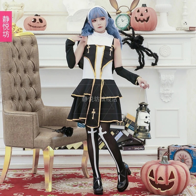 ハロウィン大人用コスプレ衣装ゾンビ魔女衣装吸血鬼修道女衣装司祭マリア十字架