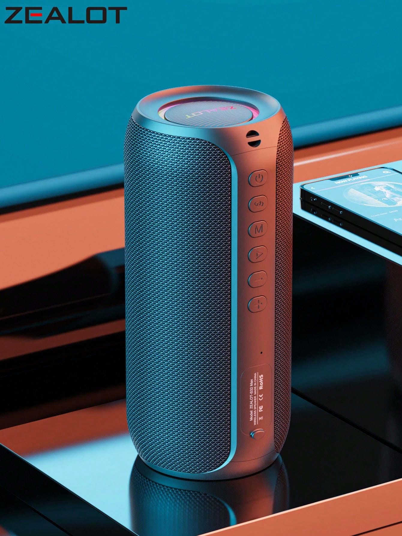 S32max ワイヤレススピーカー Bluetooth 5.0 対応 20w 大音量 屋外 アウトドア ポータブル スピーカー Ledライト 搭載 スマホ Tv パソコン 対応