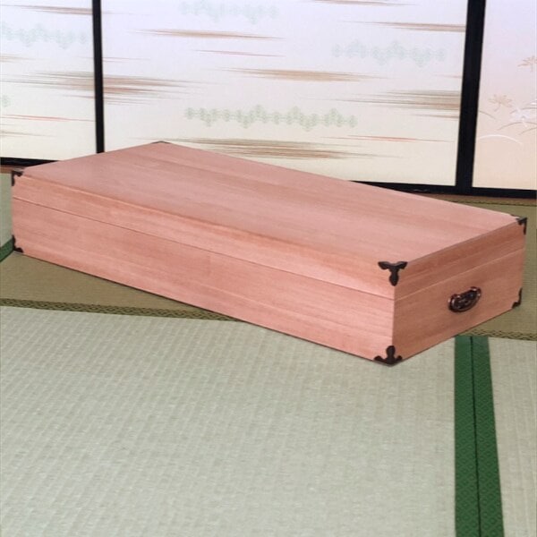 衣装ケース 桐製 衣裳箱 柿渋染 1段 日本製 幅91cm
