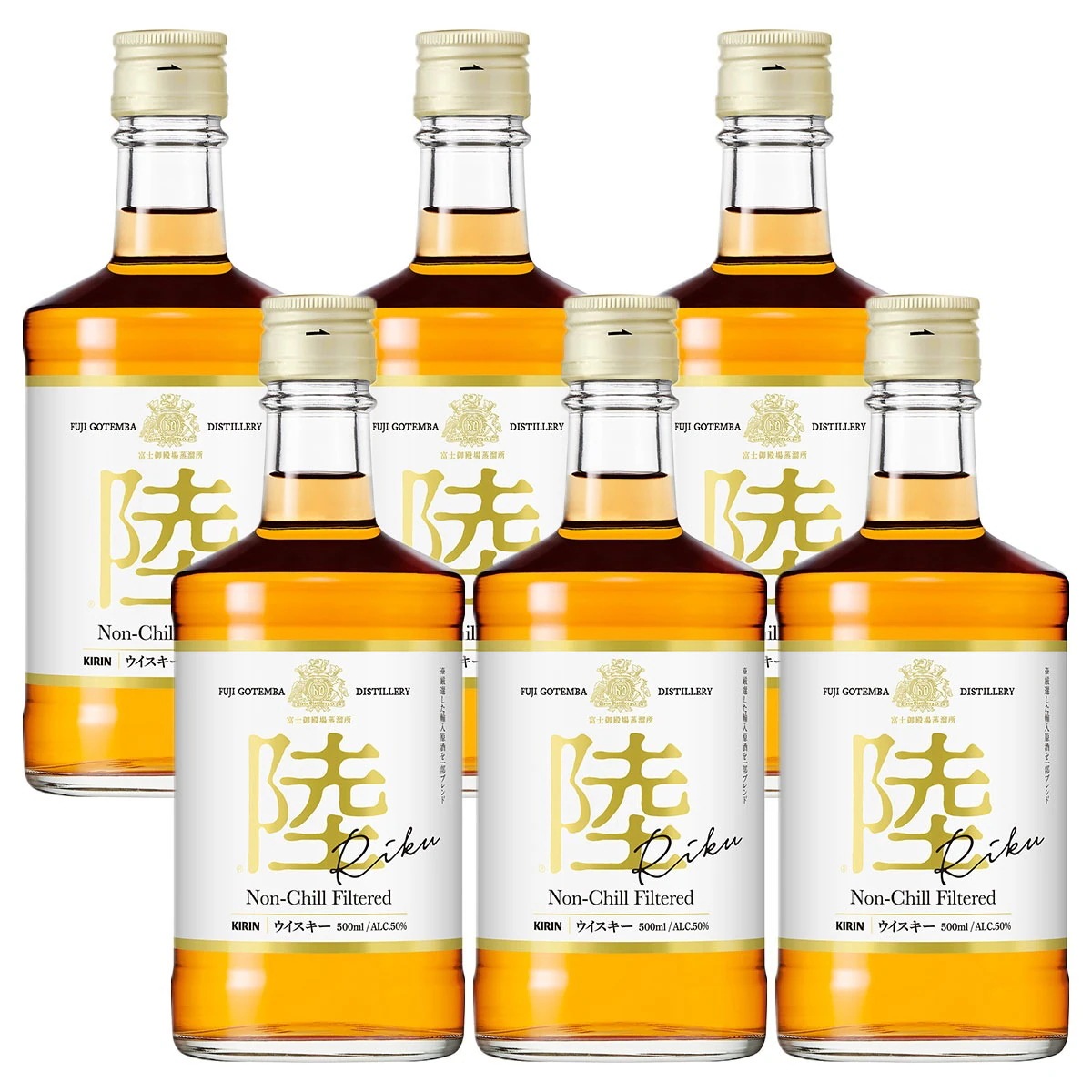 キリン ウイスキー 陸 PURE&MELLOW 500ml 50度×6本