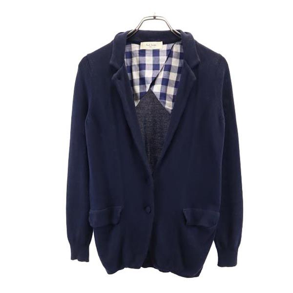 ニット テーラードジャケット M ネイビー系 メンズ 4,959円