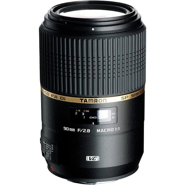 【中古】タムロン TAMRON 単焦点マクロレンズ SP 90mm F2.8 Di MACRO 1:1 VC USD キヤノン用 フルサイズ対応 F004E