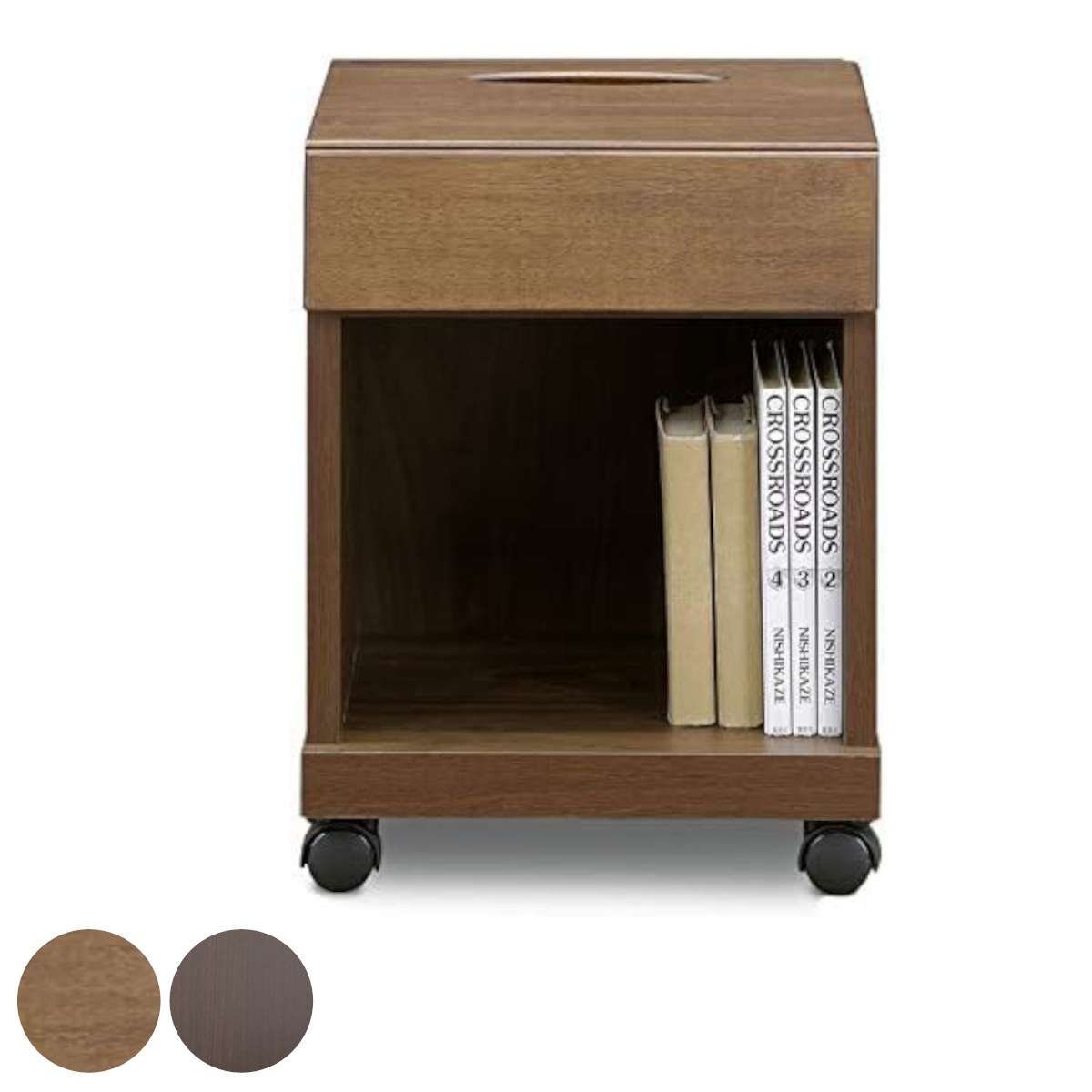 ナイトテーブル 高さ47cm キャスター付 35L シュシュツー サイドテーブル テーブル ワゴン ソファ ベッド 横 引き出し 収納 ラック 棚 1段 コンパクト 木目 本棚 完成品 日本製 10,701円