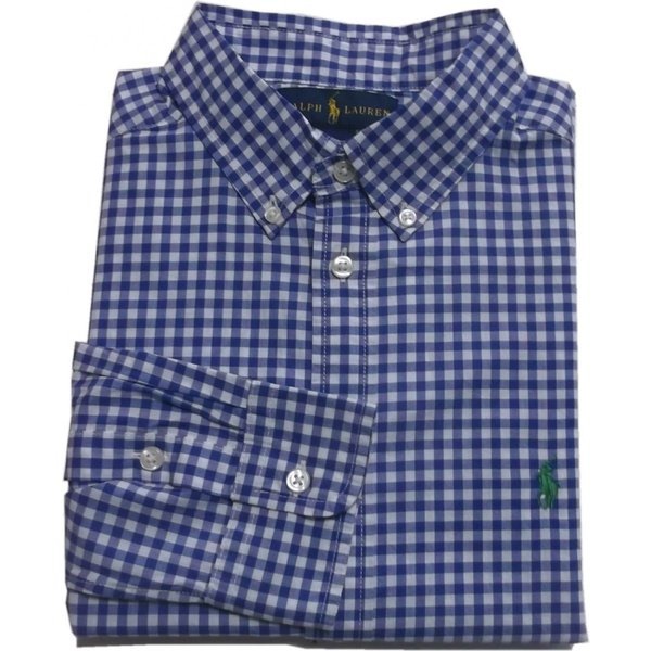 ボーイズサイズ 長袖 ボタンダウンシャツ ブルー boys PR2-016