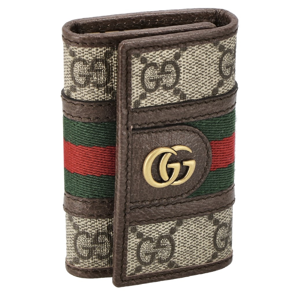 GUCCI 603732-96IWT-8745 OPHIDIA グッチ オフィディア 6連キーケース GGスプリームキャンバス/レザー ベージュ/ブラウン/アンティークゴールド 35,178円