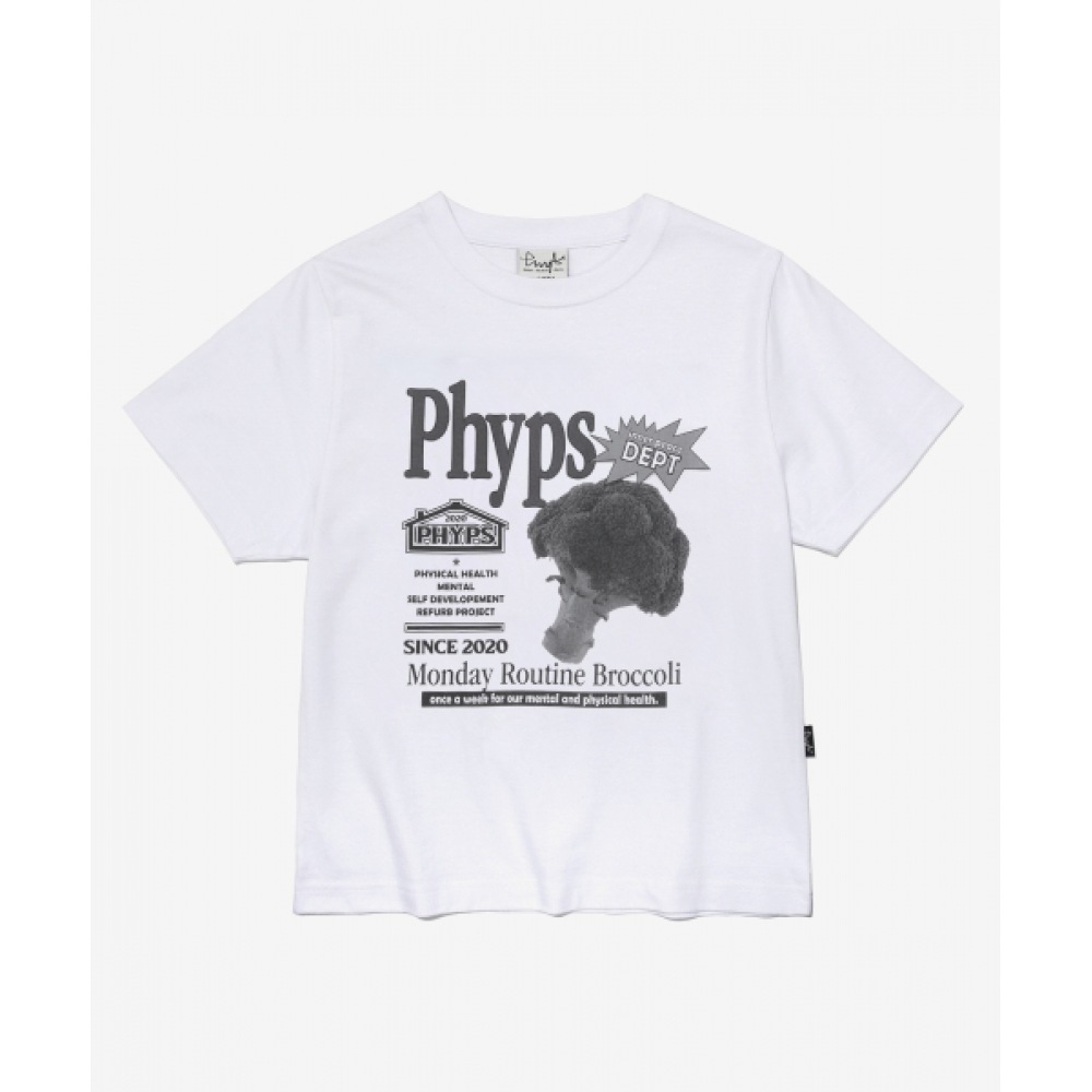 体育部フィップス ブロッコリーマーケット SS ホワイト/ブラック