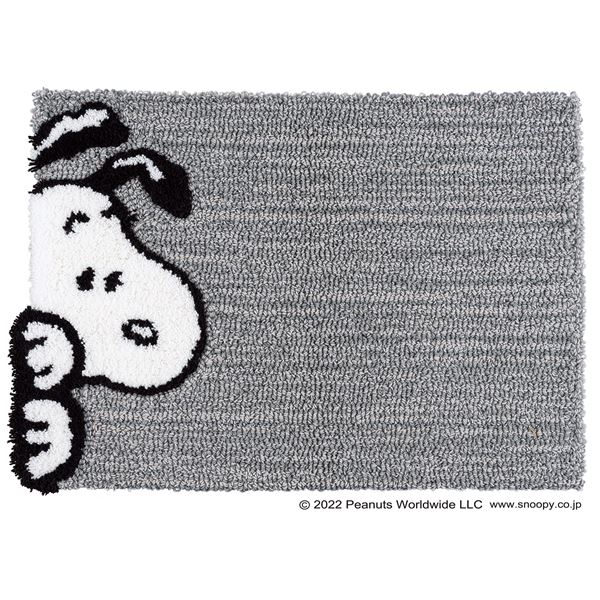 スミノエ PEANUTS マット チラリ 約幅45x丈65cm グレー 日本製