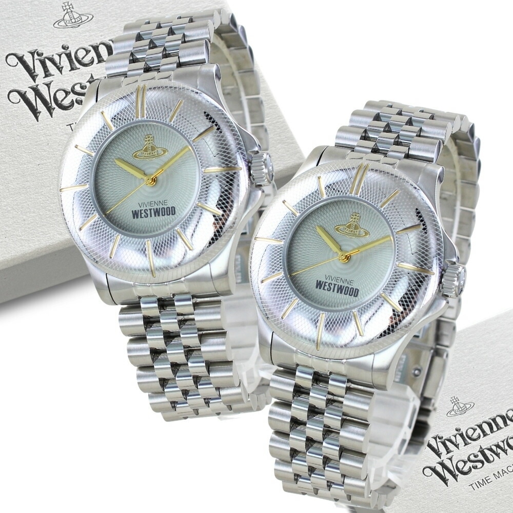 ペアウォッチ レディースモデル 2本セット お揃い ヴィヴィアン ウエストウッド ペア腕時計 ユニセックス ブランド シルバー 同じ腕時計 両親 友達 カップル カジュアル ビジネス 誕生日 結婚式