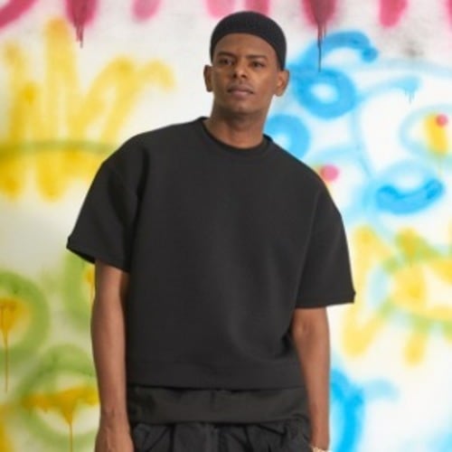 [送料無料]スミスアもーネオプレン製ショートホールクロップドTシャツブラック