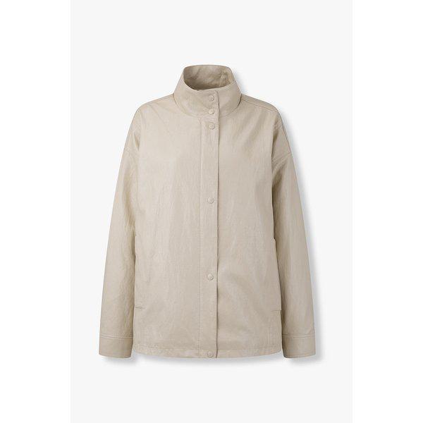 シンセティックレザーハイネックジャンパー9176161973006
