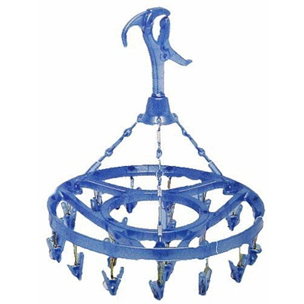 マイ・ランドリーII 丸ハンガー ピンチ20コ付 ブルー