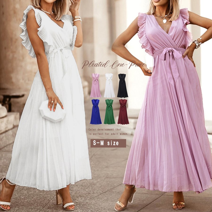 希少アイテムプリーツワンピース 韓国風 レディース夏 バレンタイン プレゼント