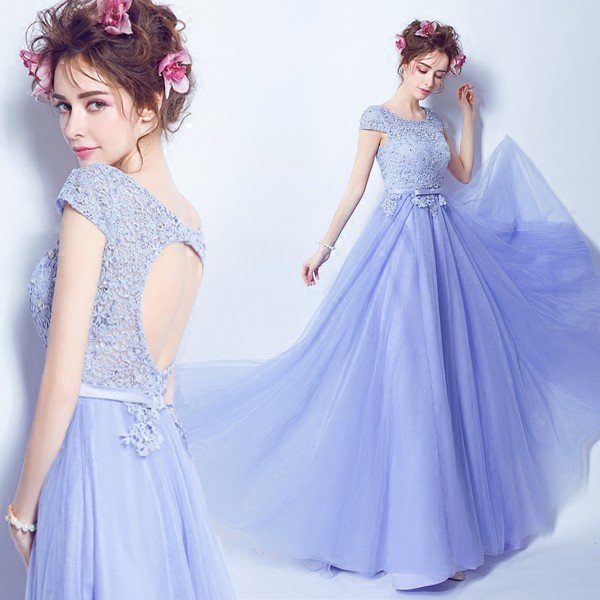 カラードレス パープル 半袖 ロングドレス 安い イブニングドレス サッシュベルト 結婚式 カクテルドレス 演奏会 フォーマル パーティードレス コンサート