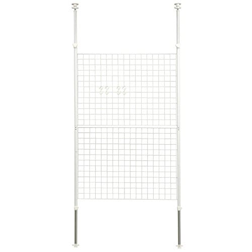 色：ホワイト 山善(YAMAZEN) 突っ張り パーテーション (ワイヤータイプ) 幅90*奥行5*