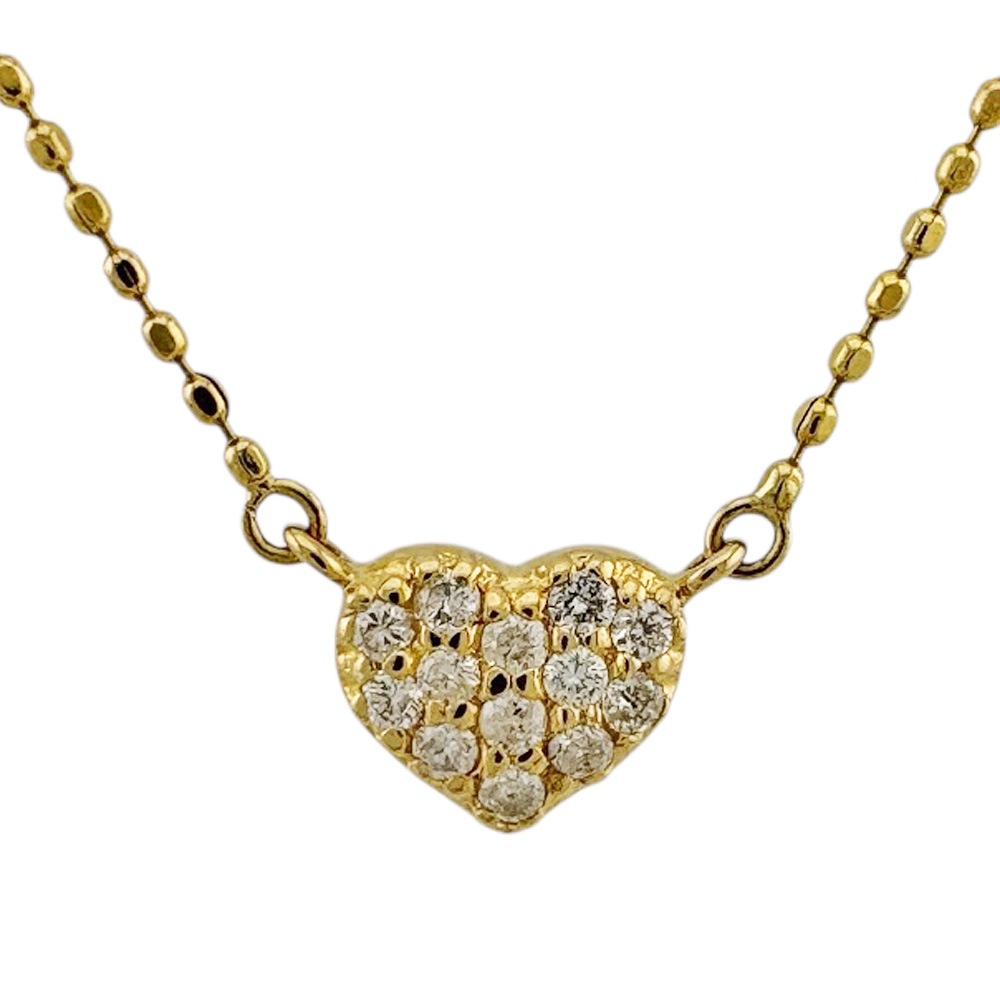 ネックレス 18金 K18イエローゴールド ダイヤモンド 中古 美品