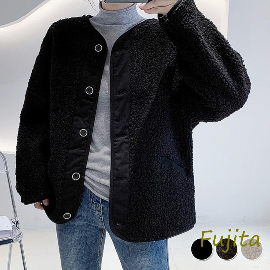 秋の特典ボア レディース 秋 冬 上着 アウター ジャンバー 羽織り 長袖 ミディアム丈 トップス オーバーサイズ ボアブルゾン お洒落 可愛い カジュアル