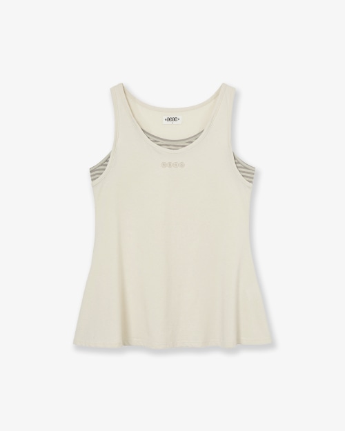 【AEAE】 STRIPE LAYERED SLEEVELESS [IVORY] 正規品