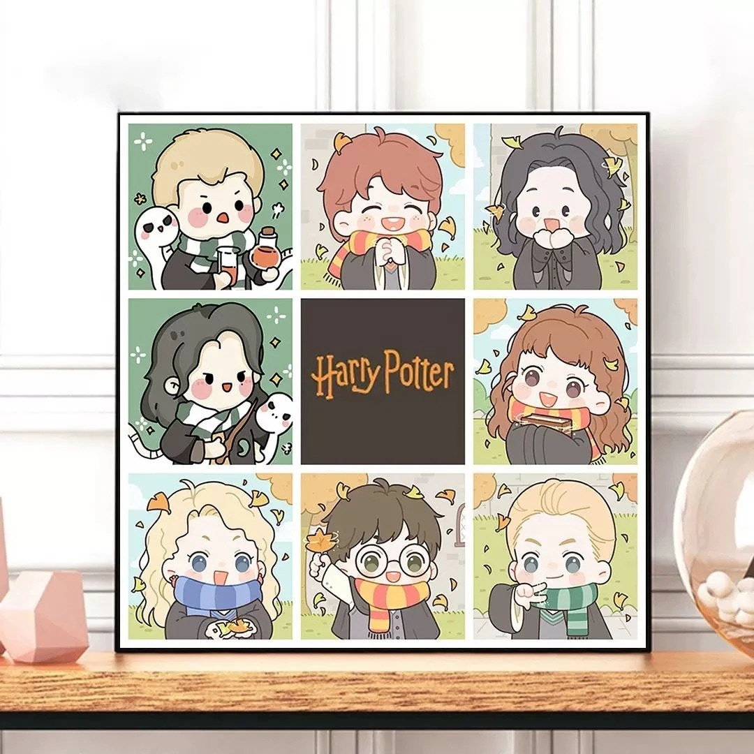 【1つ買うと10つ無料】ハリーポッター Diy デジタル油絵 手描き 塗りつぶし 着色油絵 子供用 り アクリル かわいい シンプル
