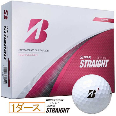 他サイト： ブリヂストンゴルフ S-STRAIGHT-25-WH-12P SUPER STRAIGHT 2025年モデル ゴルフボール 1ダース 12個入り （ホワイト） SSTRAIGHT25WH12Pの商品画像