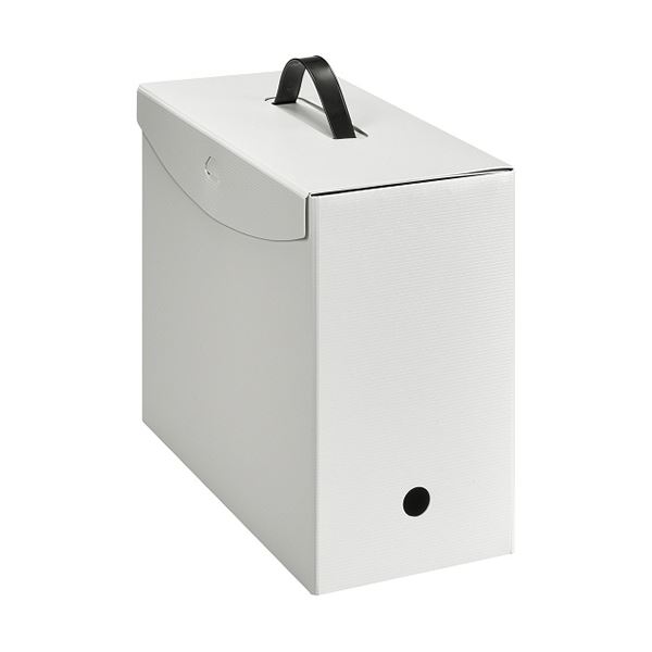 （まとめ）ライオン事務器 ボックスファイル(テレネ) PP A4 フタ・取っ手付き 背幅152mm ライトグレー BF-42T LH 1個(×5セット)