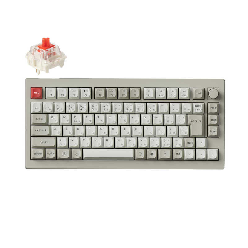 キークロン　キーボード V1 Max(赤軸) ［有線・ワイヤレス / Bluetooth・USB-A＋USB-C］ レトロカラー　V1M-R1-JIS
