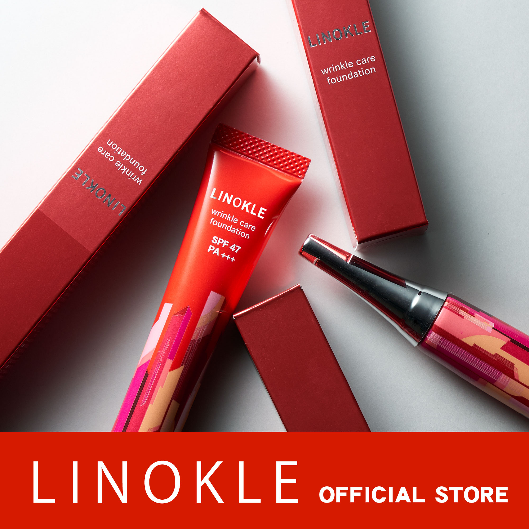 【シミ改善×シワカバー】　リノクル　ナイアシンアミド　リンクルカバーファンデーション　リキッドファンデーション下地　UV 保湿 紫外線対策　SPF47　PA＋＋＋エイジングケア　トーンアップ 5,621円