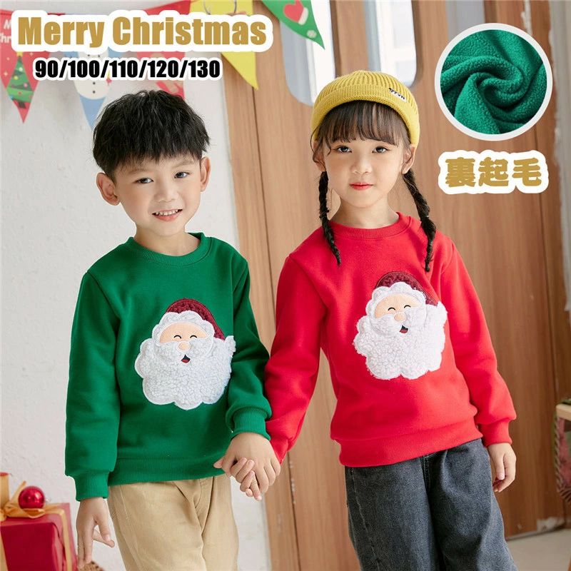 プロも愛用 子供服 トレーナー パーカー クリスマス 裏起毛 秋冬 男の子 女の子 厚手 防寒 保温 かわいい サンタ こども服 韓国風 男児 普段着 韓国服 カジュアル 新年会 レッド グリーン 誕