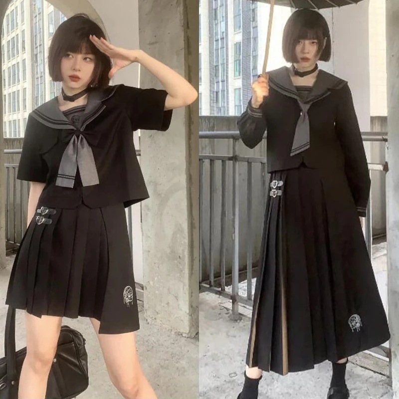 スケバン JK制服 セット J今週の割引は 25% オフですKユニフォーム 番カラ 悪羅悪羅 ヤンキー 姐ギャル セーラー服 コスプレ 体育祭 女子学生校服 スーツ 長袖/半袖 ロングスカート/ミニス