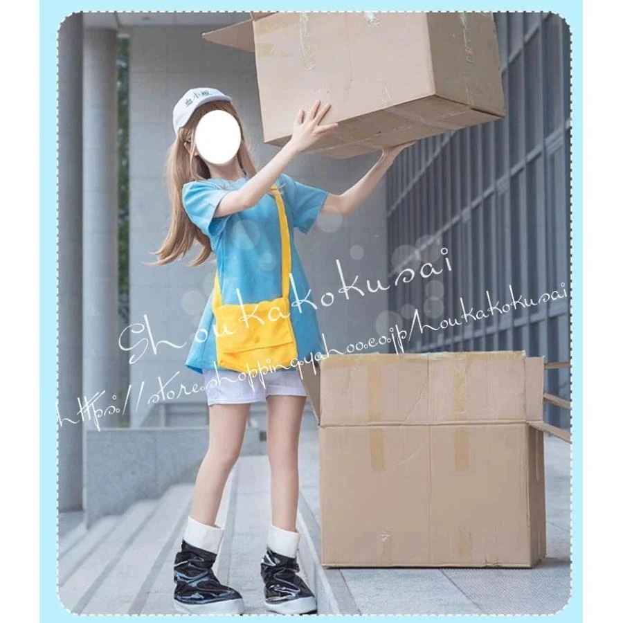 [2026新品] G はたらく細胞風血小板ちゃん 風 コスプレ衣装 ホイッスル 旗追加可 ウィッグcos靴 cosplay コスチューム ハロウィン仮装変装