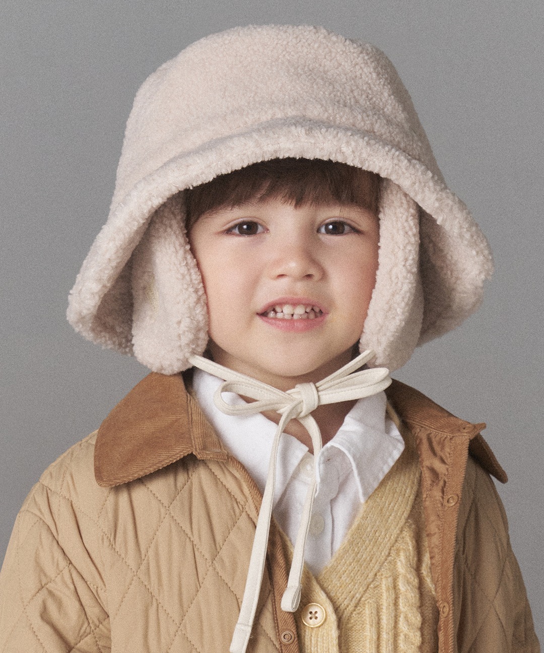 ブクルファー 着脱式耳あて バケットハット キッズ ニュー スカディ