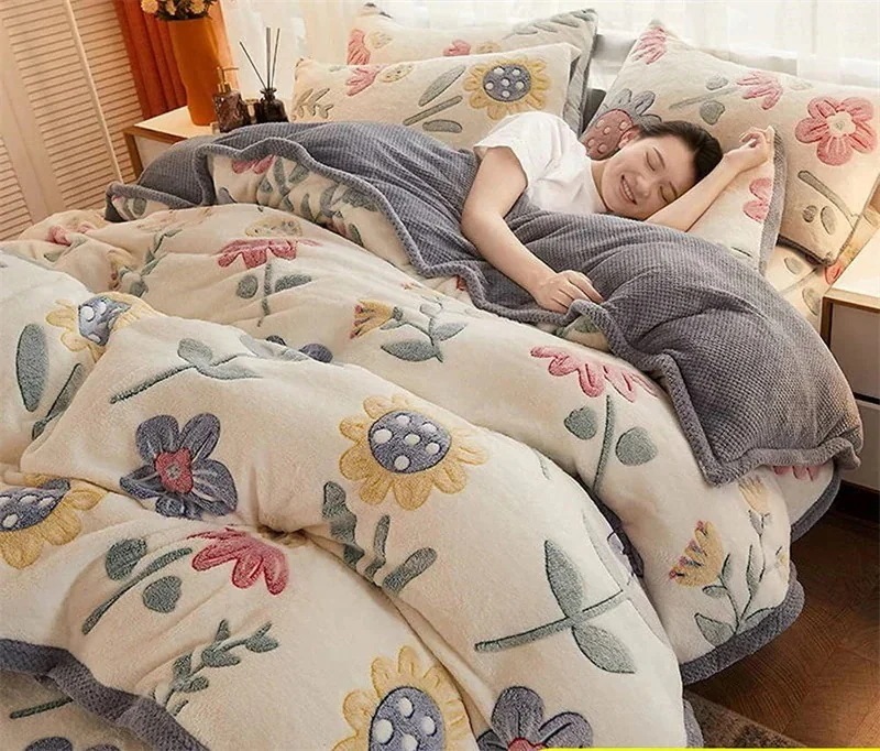 布団カバー セミ おしゃれ フランネル 防寒 掛けカバー ふわふわ ふわもこ 風 あったか 布団カバー シングル かわいい 一人暮らし 掛け布団カバー 寝具カバー もこもこ布団カバーシーツ敷パ