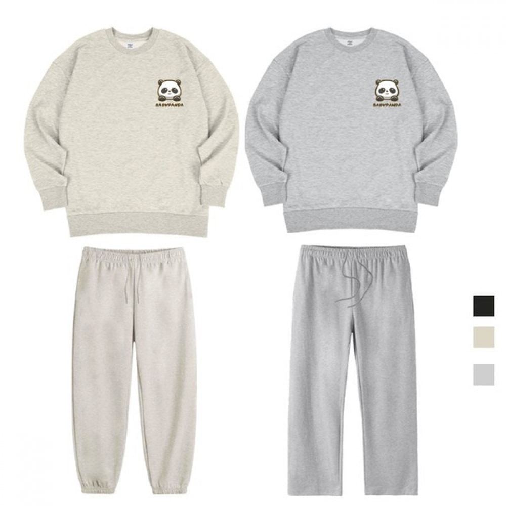 [ポール＆ポール] ベーシックオーバーフィットスウェットシャツジョガーワイドパンツセット