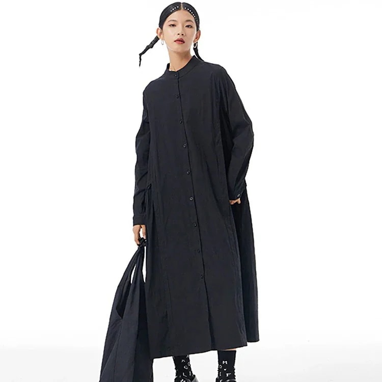 2024 春 新款 おしゃれ 気質ワンピース カジュアル大サイズレディース綿麻切り替えワンピース ロング Tシャツワンピース韓国ファッション