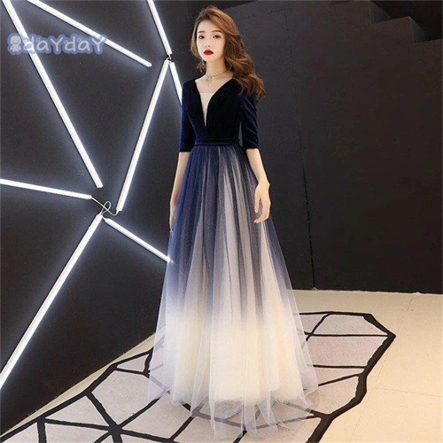 ロングドレス 演奏会 パーティードレス ドレス レディース 結婚式 ドレス ワンピース グラデーション マキシ丈 ピアノ 発表会 お呼ばれ 二次会 披露宴 上品 大人