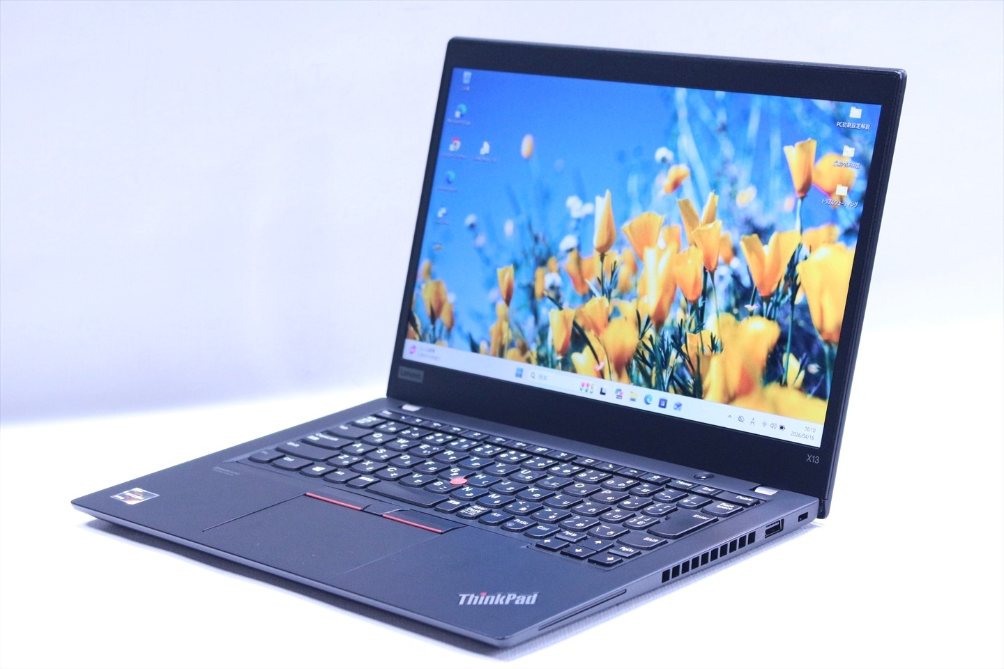即配 良品 バッテリー良 2021年薄型Ryzen5モデル ThinkPad X13 Gen1 Ryzen5 PRO 4650U 8G 256G 13.3FHD WiFi6 Office AAA評価