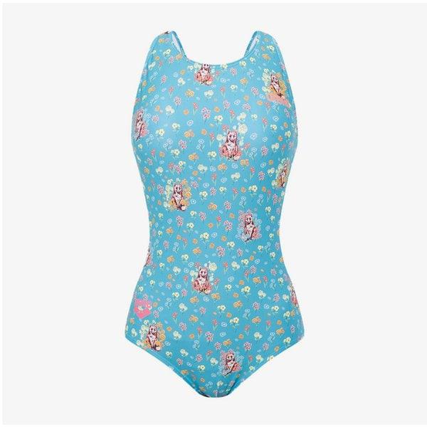 女性 一般 キャップ内蔵 フェアリーテール ワンピース Uバック 水着(A5BL1LS05)MNT