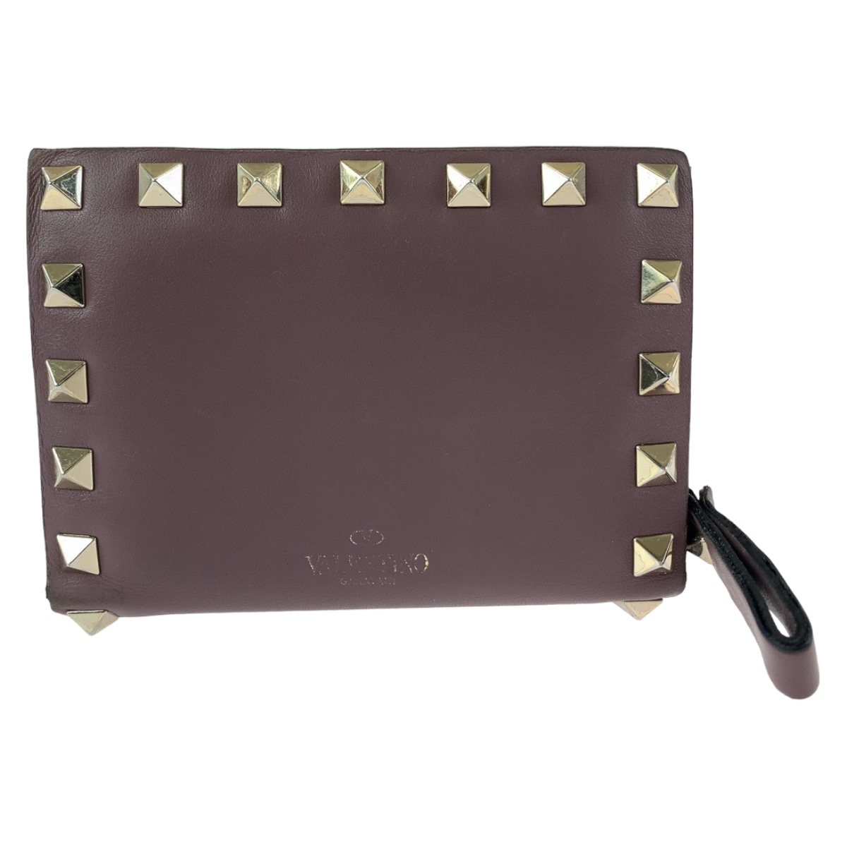 ロックスタッズ パープル ゴールド金具 レザー TW2P0620BOL416 折財布 コンパクトウォレット レディース 408150