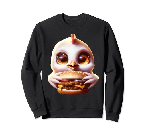 ファンタジー かわいい チキン 食べる ハンバーグ トレーナー