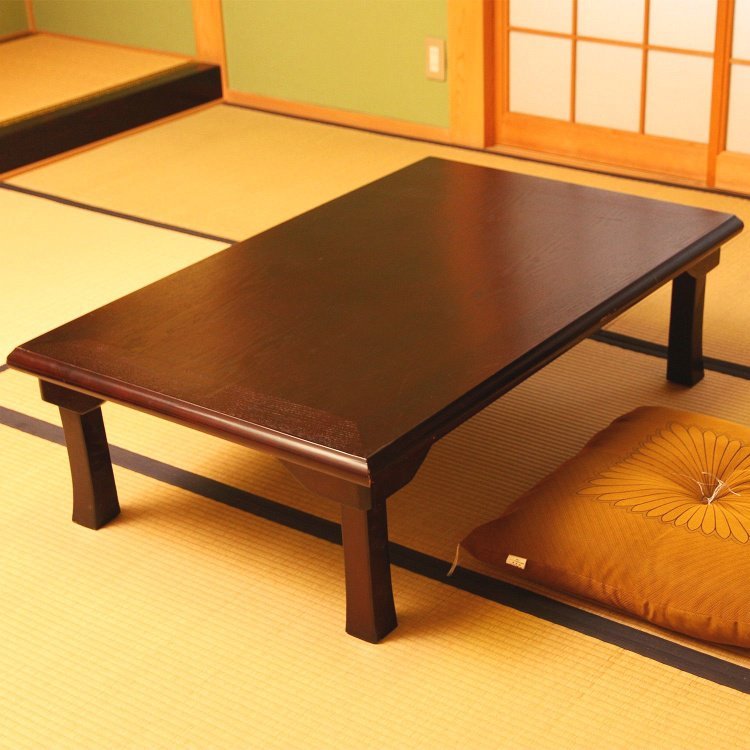 座卓テーブル おしゃれ 折りたたみ 和室 座卓テーブル 幅120×奥行75×高さ34cm 紫檀色