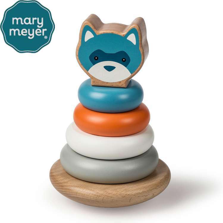 Mary Meyer メリーマイヤー Leika ライカ フォックス＆アライグマ スタッキングウッドリング 知育玩具 人気 ブランド ギフト 贈り物 プレゼントに最適 対象年齢：3才以上