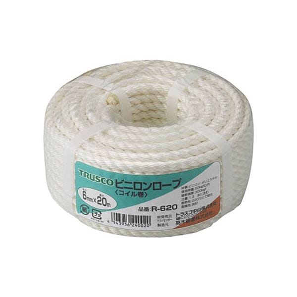 ビニロンロープ 6mmx20m コイル巻 R-620 1巻